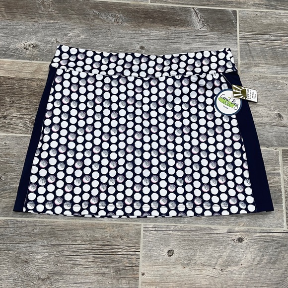 Skort Coral Bay Femme Taille 10, Bleu/blanc Papillons, Stretch, Poches (très Bon état)